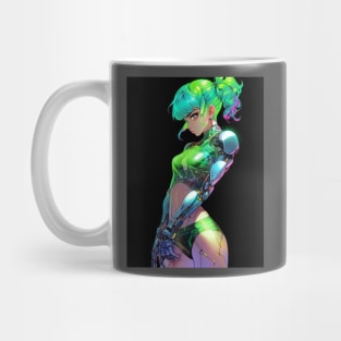 Cyber mecha anime girl Mug